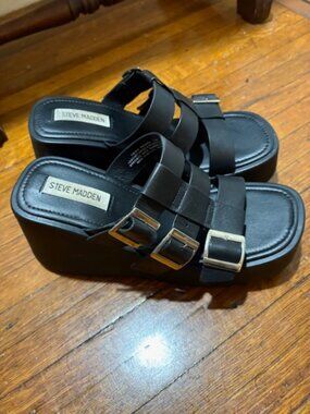 Steve Madden Platform Wedged Sandals